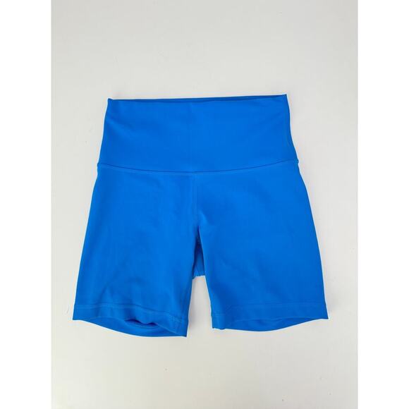 lululemon poolside blue wunder train bikers - size 6, 6" inseam - Picture 4 of 5